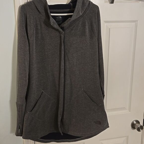 Women's Gray Hooded Jacket - Picture 9 of 10
